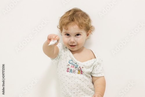 little girl with thermometer