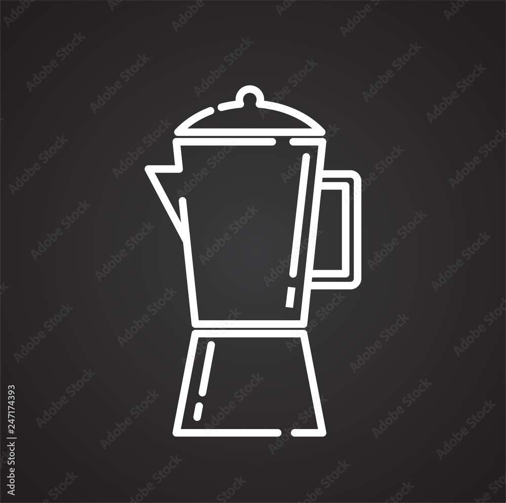 Mocca outline icon on black background for graphic and web design, Modern simple vector sign. Internet concept. Trendy symbol for website design web button or mobile app Mocca outline icon on black background for graphic and web design, Modern simple vector sign. Internet concept. Trendy symbol for website design web button or mobile app
