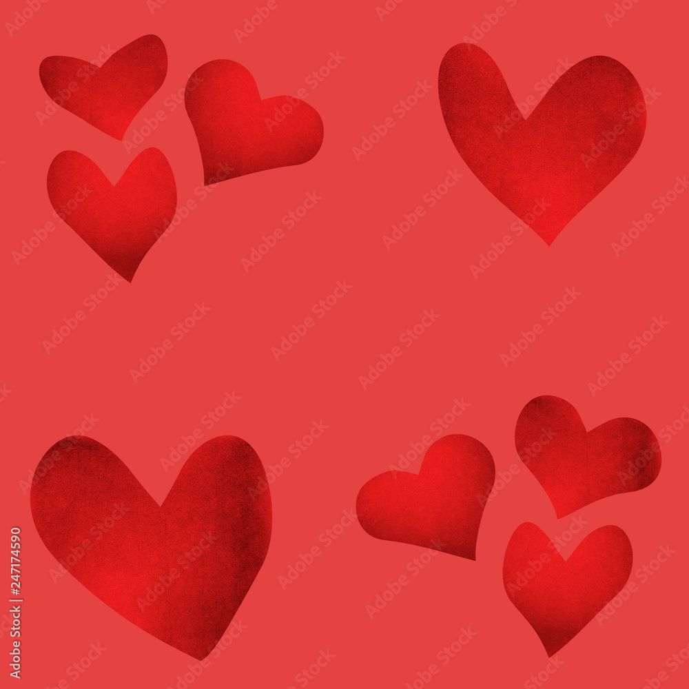 Valentine's day background with cut paper heart. Template on love and the relations