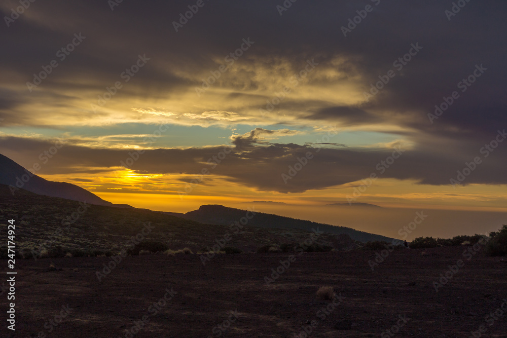 Sonnenuntergang am Vulkan Teide