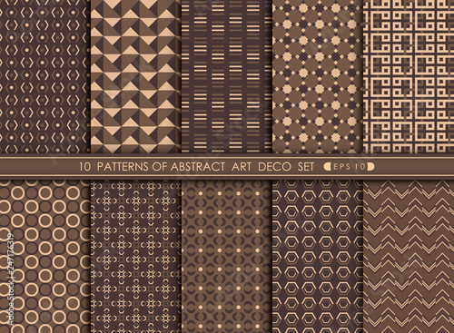 Abstract art deco pattern geometric design background.