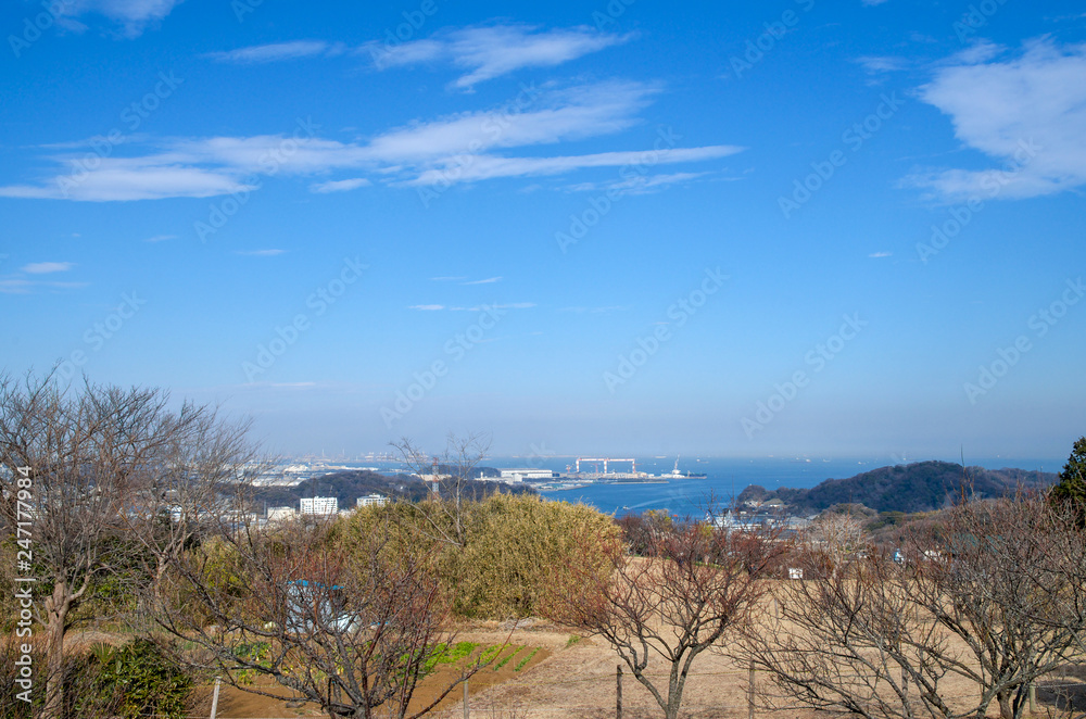 丘陵と青空