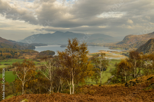 View Of Derwentwater In The English Lake District On An Autumn Afternoon.