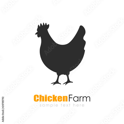 Chicken farm vector logo