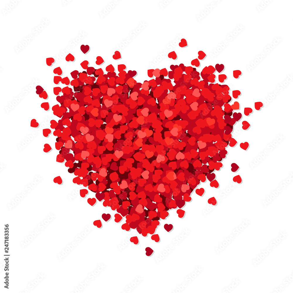 Red Heart Isolated White Background