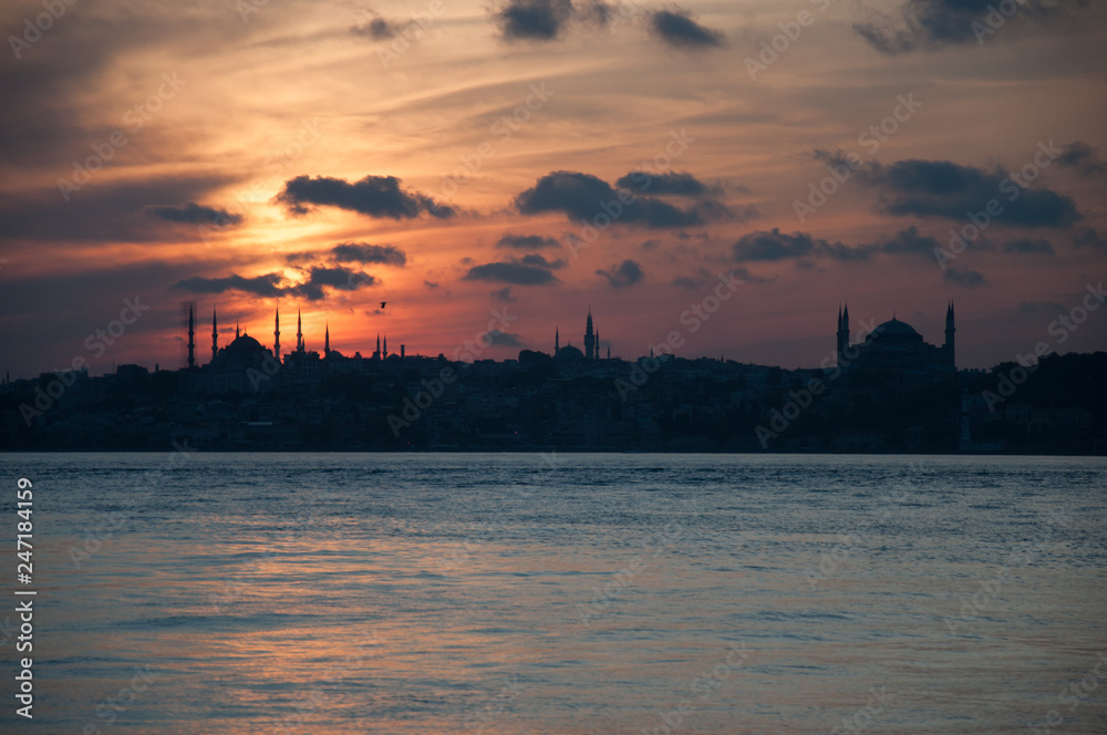 Sunset over Bosphorus