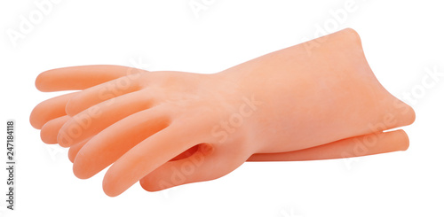  Gloves dielectric  isolated on white photo