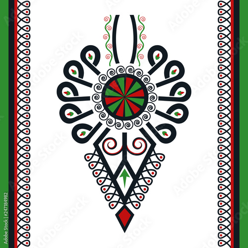  Polski folklor - kolorowa parzenica z ramką