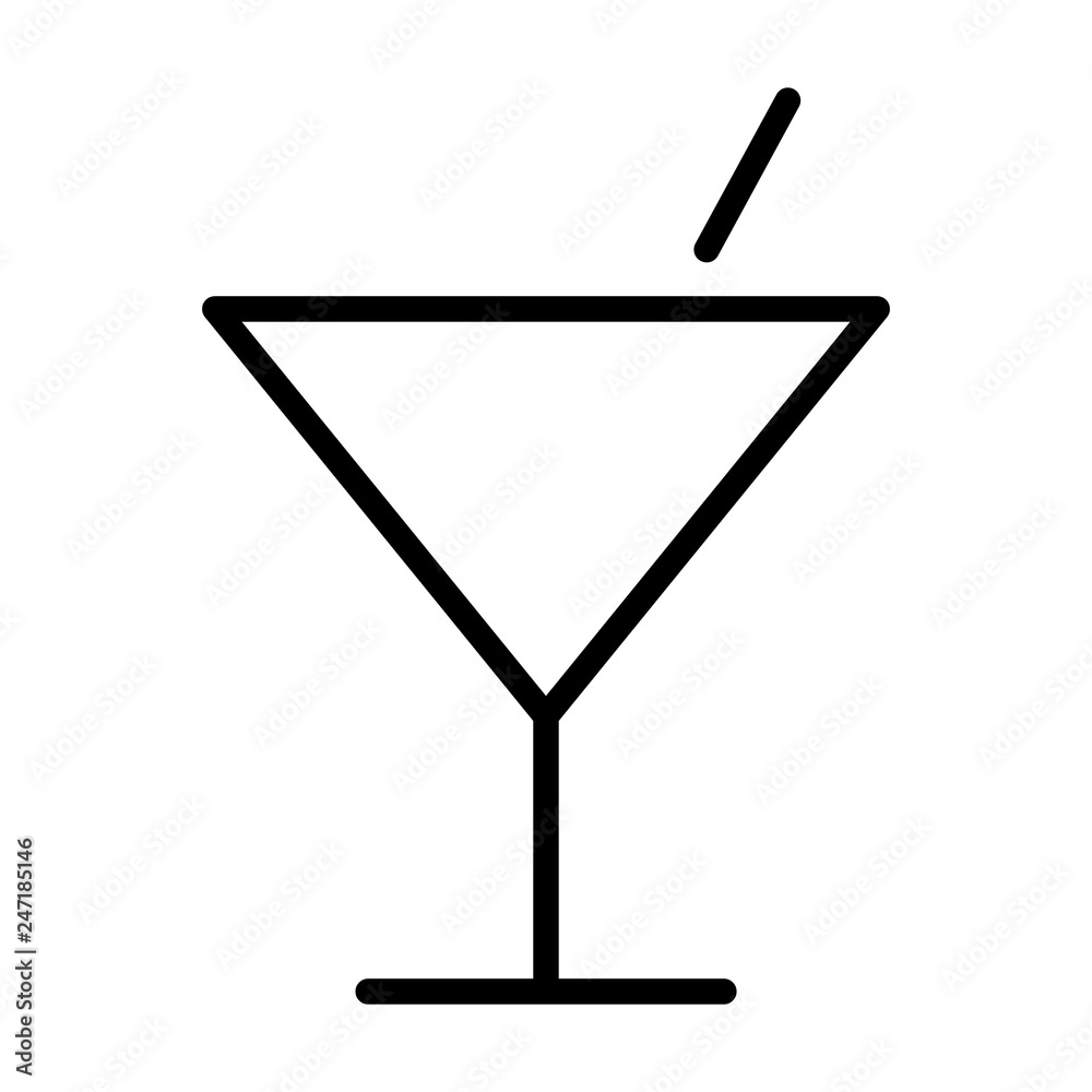 Icon cocktail drink in glass Icon cocktail drink in glass