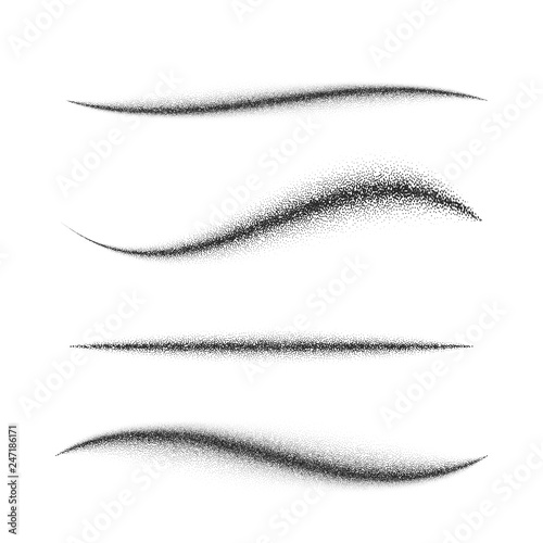 Spray effect. Dust with Scattered random black dots. 