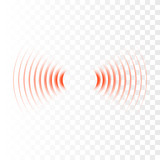 Sonar wave sign. Vector illustration. Radar icon