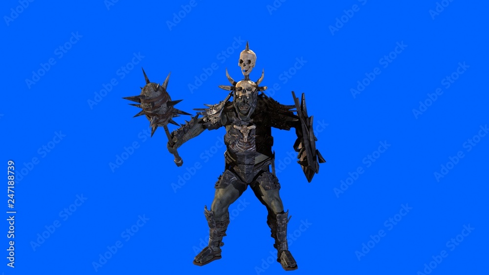 Fototapeta premium fierce orc fighter 3d render