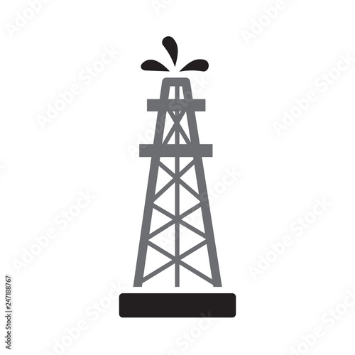 Oil production icon on white background for graphic and web design, Modern simple vector sign. Internet concept. Trendy symbol for website design web button or mobile app