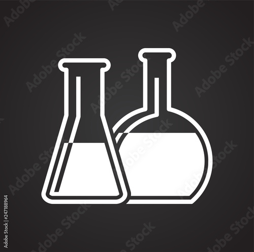 Petrochemistry icon on black background for graphic and web design, Modern simple vector sign. Internet concept. Trendy symbol for website design web button or mobile app