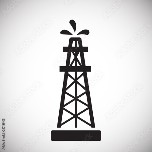 Oil production icon on white background for graphic and web design, Modern simple vector sign. Internet concept. Trendy symbol for website design web button or mobile app © Andre