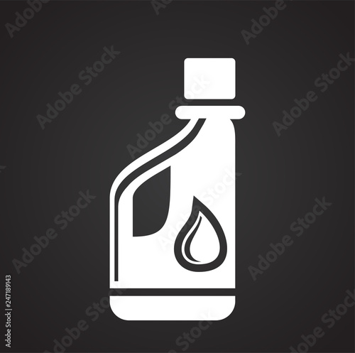 Oil product icon on black background for graphic and web design, Modern simple vector sign. Internet concept. Trendy symbol for website design web button or mobile app