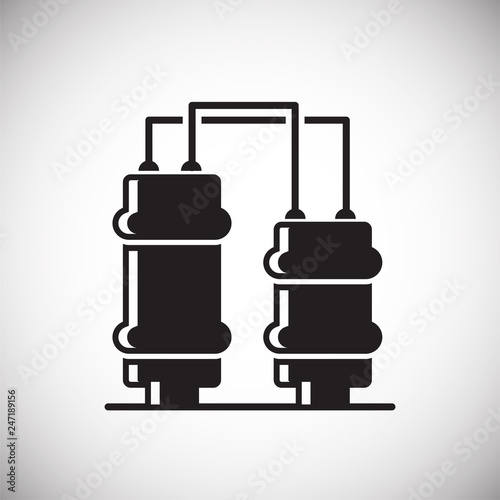 Oil refining industry icon on white background for graphic and web design, Modern simple vector sign. Internet concept. Trendy symbol for website design web button or mobile app