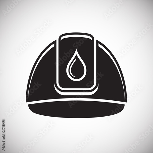 Helmet of oil industry icon on white background for graphic and web design, Modern simple vector sign. Internet concept. Trendy symbol for website design web button or mobile app