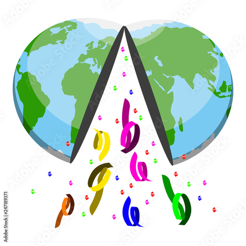 Earth planet pinata
