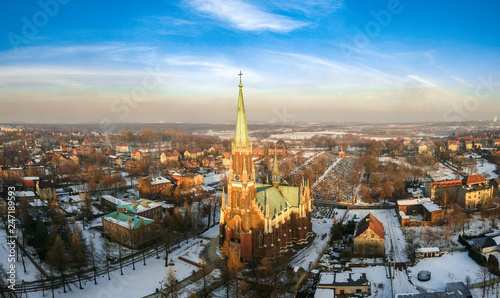 Catholic Church on winter day