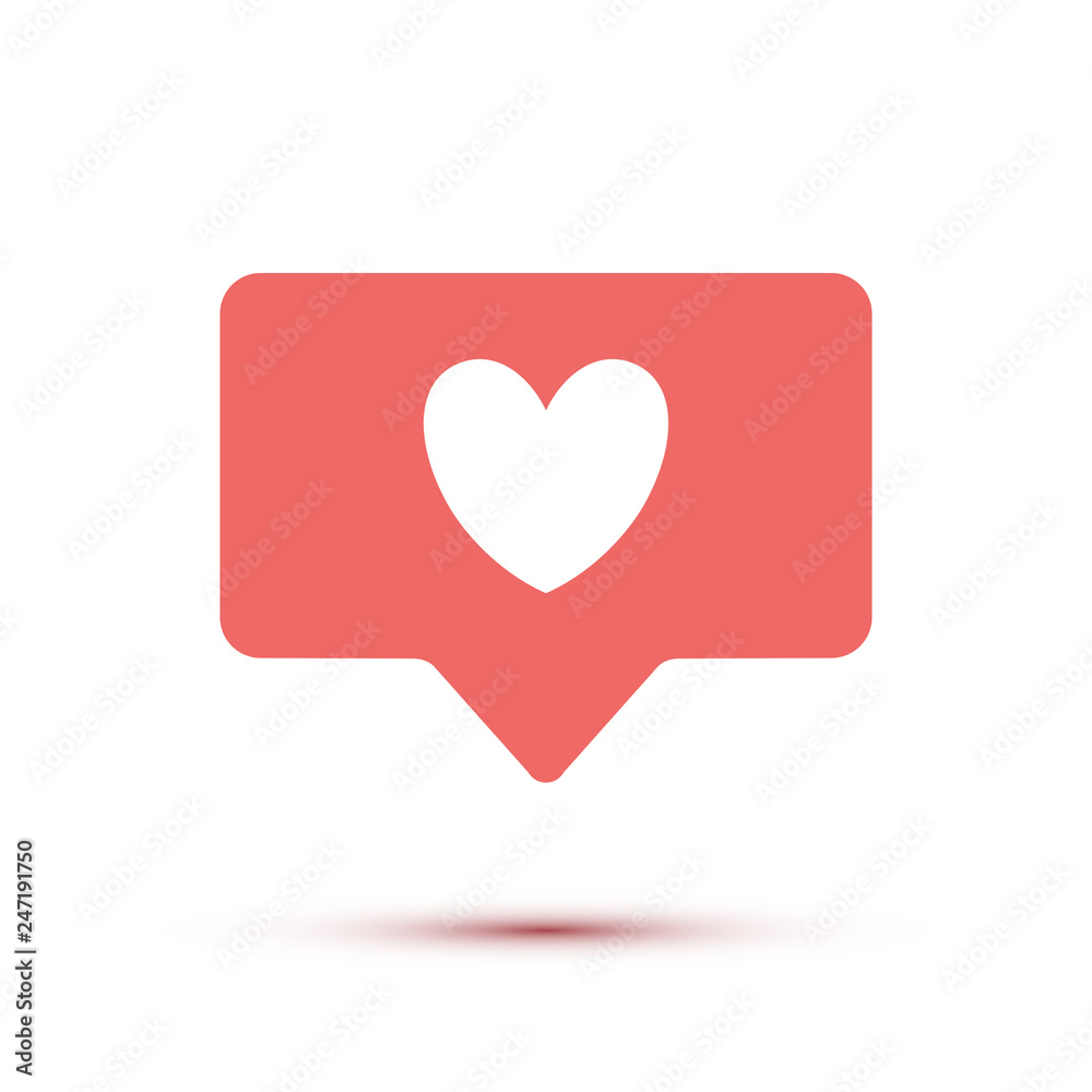 Pink Like icon with heart isolated on white background. Vector Social media like symbol. Notification heart sign. Pink Like icon with heart isolated on white background. Vector Social media like symbol. Notification heart sign.