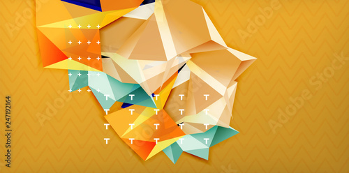 Triangular low poly background design