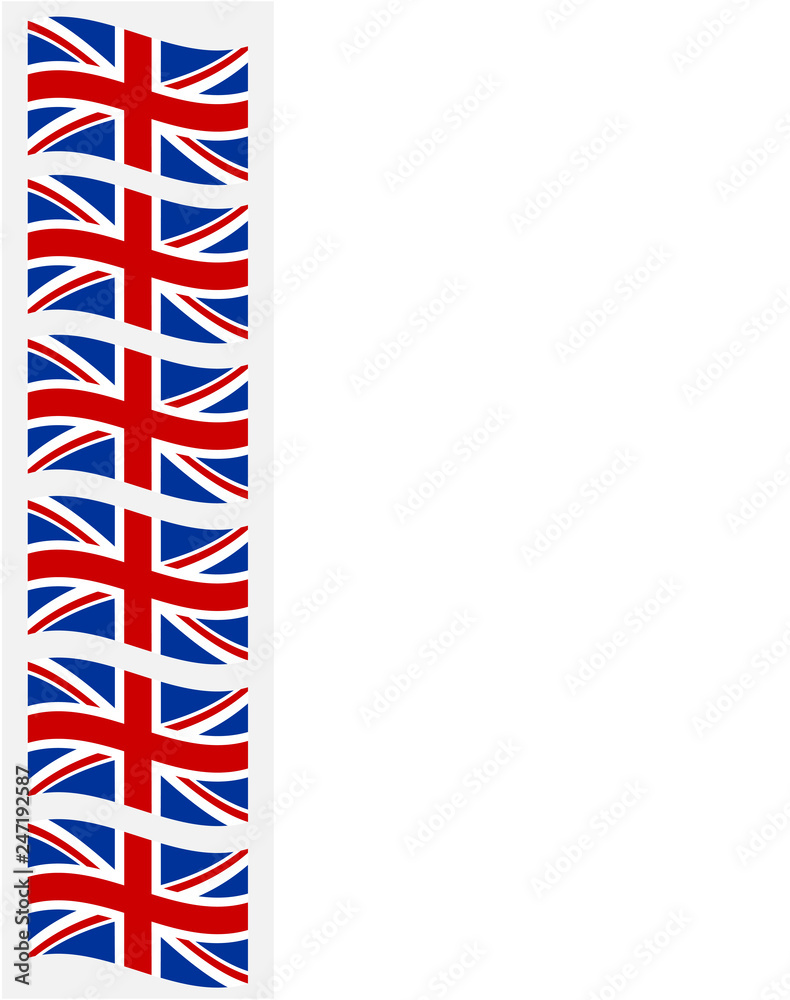 British flags frame with empty space for your text. British flags frame with empty space for your text.