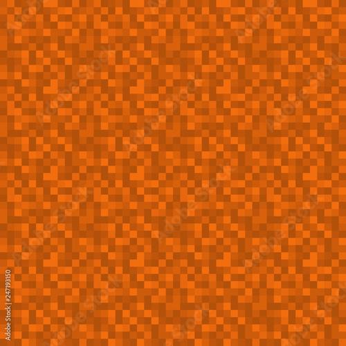 Pixels Seamless Pattern - Orange pixelated pattern design
