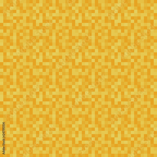 Pixels Seamless Pattern - Yellow pixelated pattern design