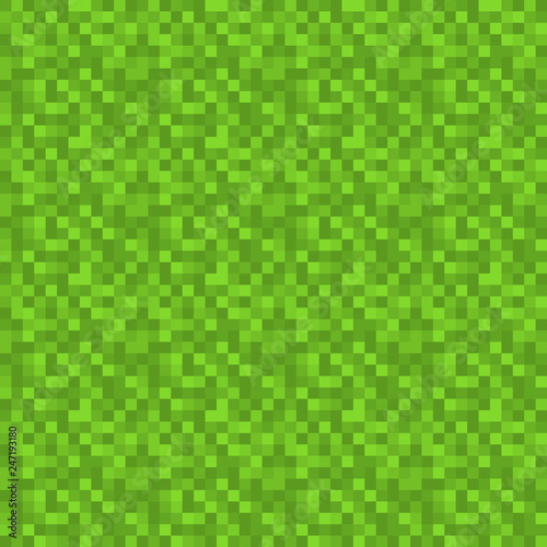 Pixels Seamless Pattern - Green pixelated pattern design