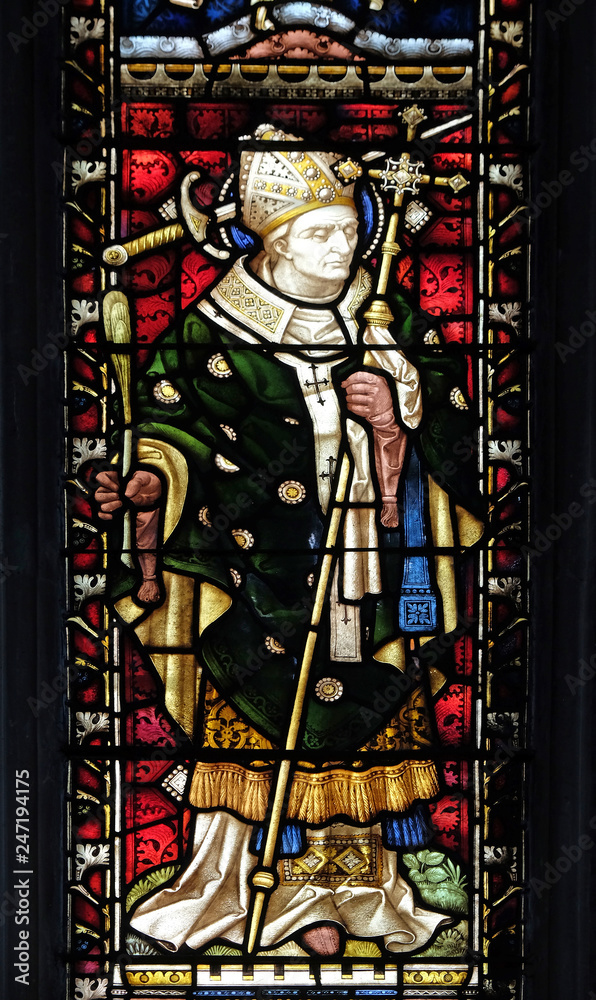 Saint Thomas Becket (from Canterbury) on the stained glass of All Saints' Anglican Church, Rome, Italy Saint Thomas Becket (from Canterbury) on the stained glass of All Saints' Anglican Church, Rome, Italy
