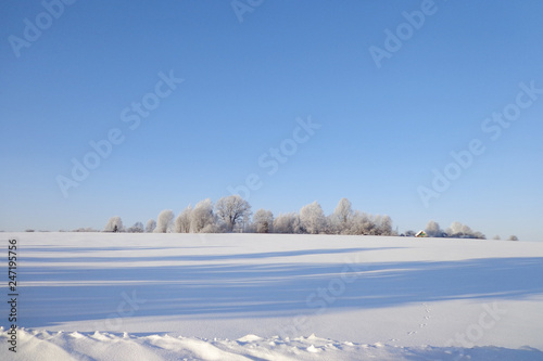 Countryside winter landscape