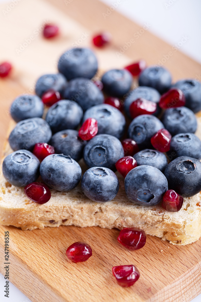 Fresh delicious homemade Sandwich with berry fruits Fresh delicious homemade Sandwich with berry fruits
