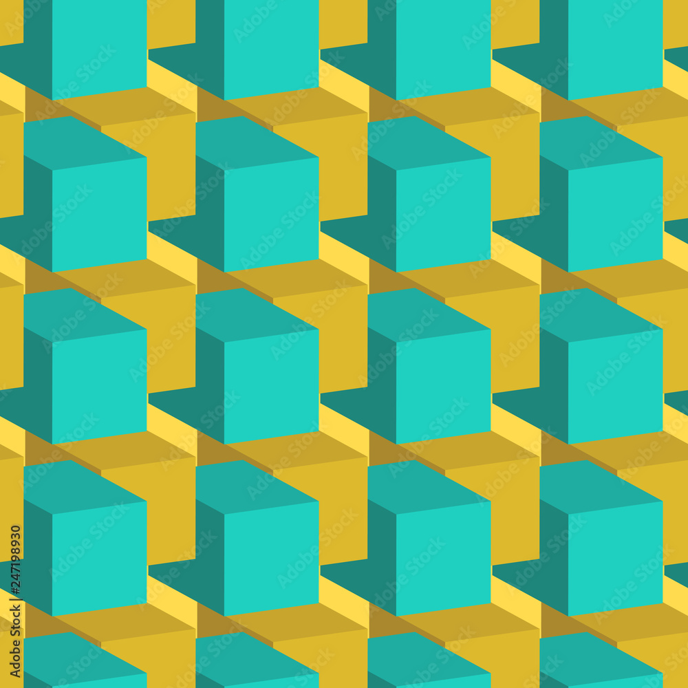 Obraz premium Trendy geometric seamless pattern, abstract background for brochure, flyer or presentations design, vector illustration.