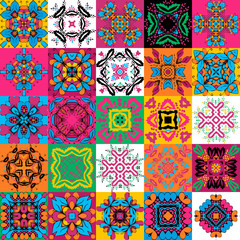 Fotobehang Marokkaanse tegels patronen Decoratieve mandala tegels handgetekend  © vectorjazz