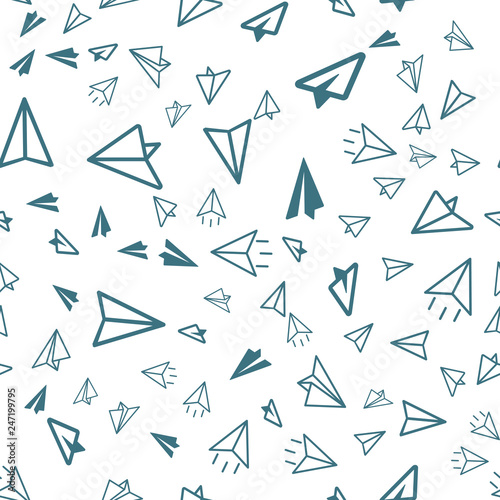 Airplane Messege concept Seamless vector EPS 10 pattern