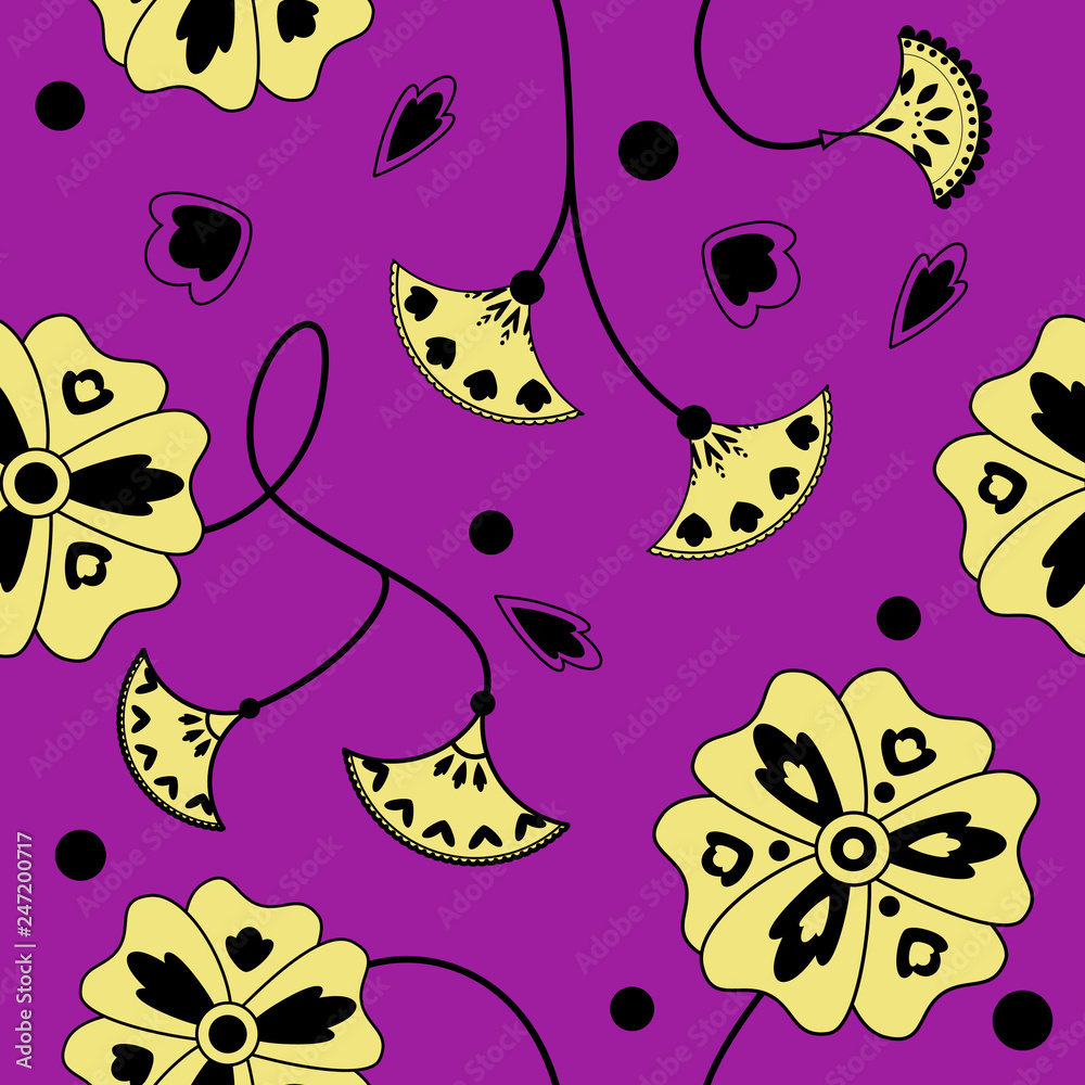 Seamless pattern with simple indian ornament Seamless pattern with simple indian ornament