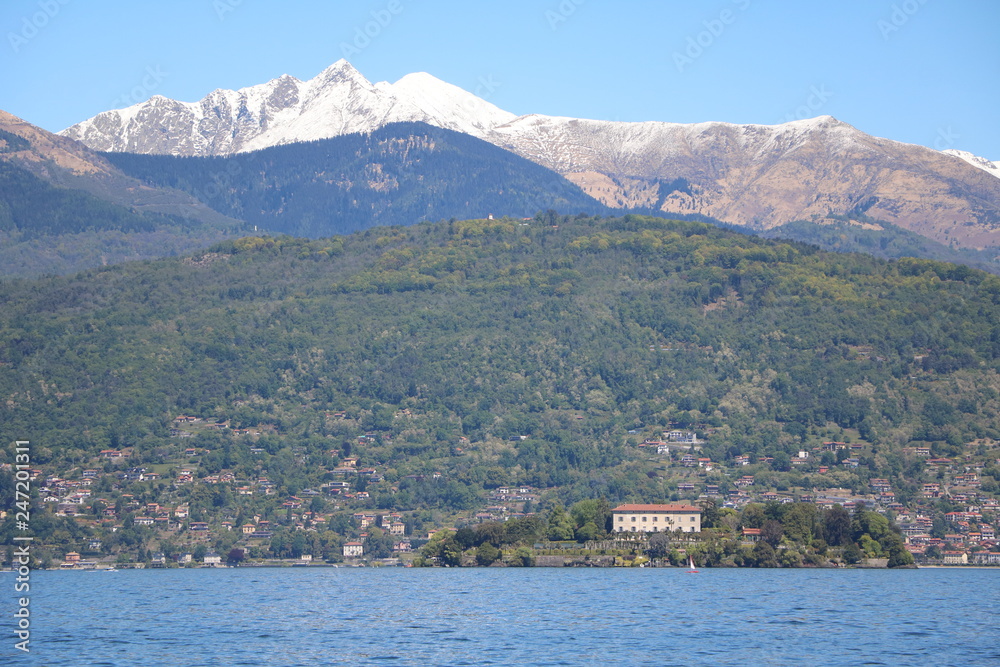 Isola Madre view from Stresa to at Lake Maggiore, Piedmont Italy