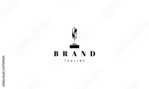 Feather Inkwell Vector logo