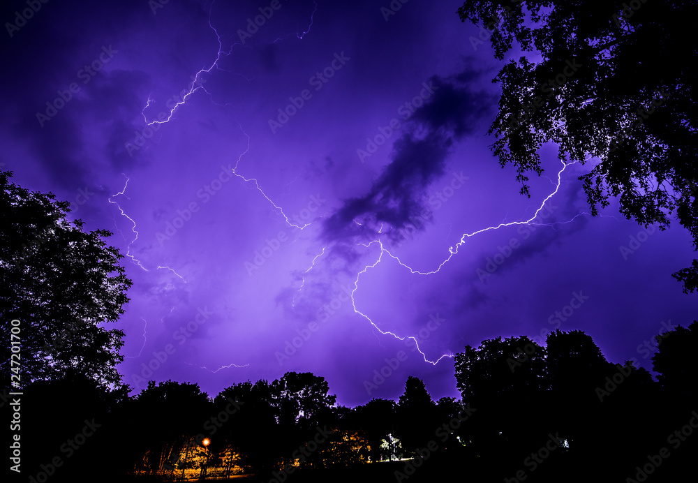Fototapeta premium Gewitter über badenwürtemberg böblingen