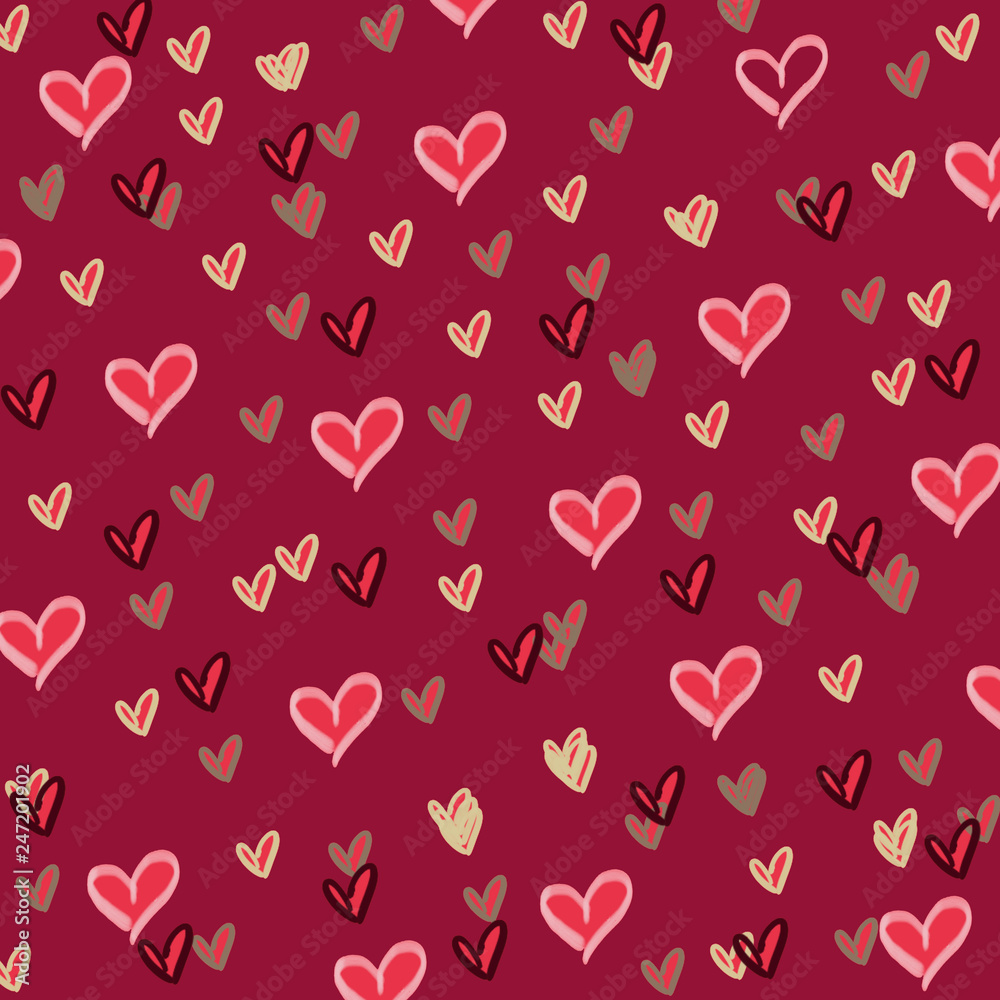Abstract heart pattern background