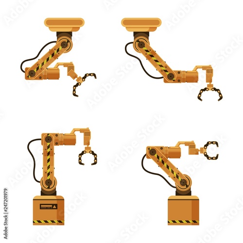 Brown Metal Mechanical Robotic Packing Claw Set