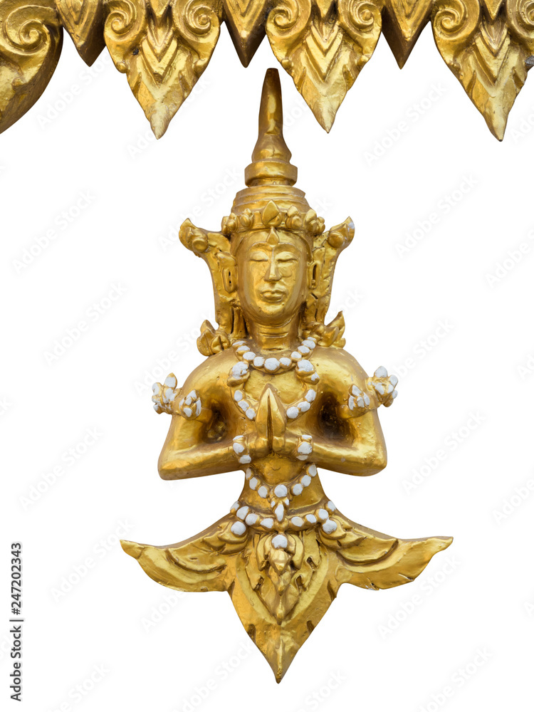 Ancient angel statue of Thai named as Thepanom