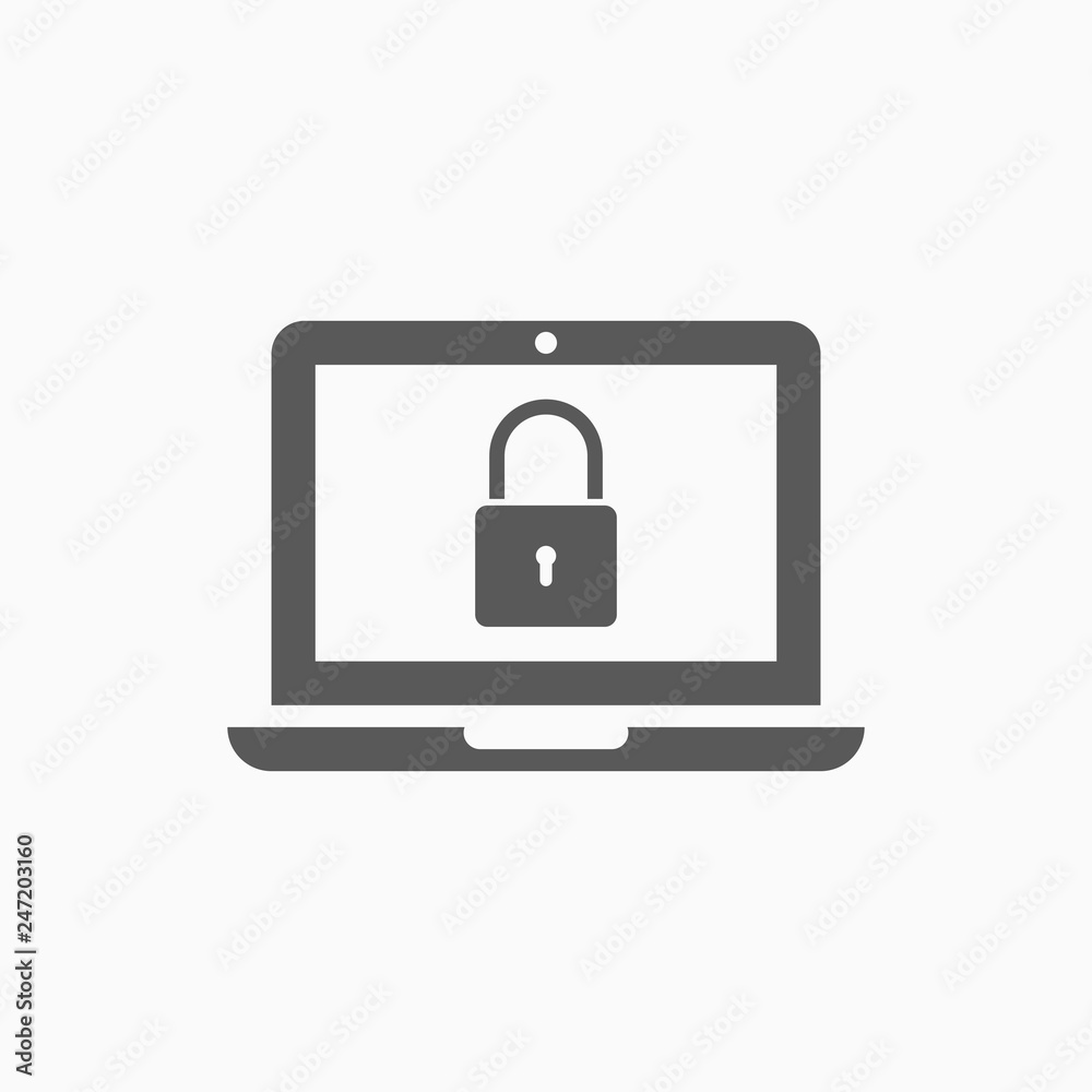 security laptop icon security laptop icon