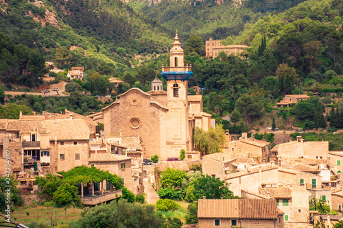 Panoramic view on Valldemossa in Mallorca. The most beautiful place to visit.