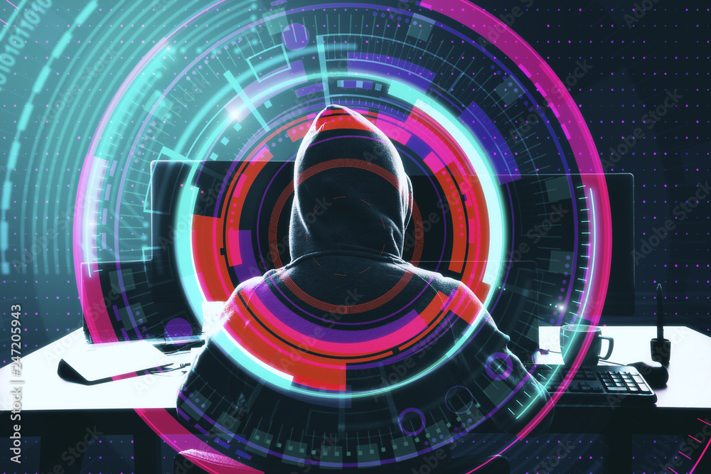 Attack and technology concept Attack and technology concept