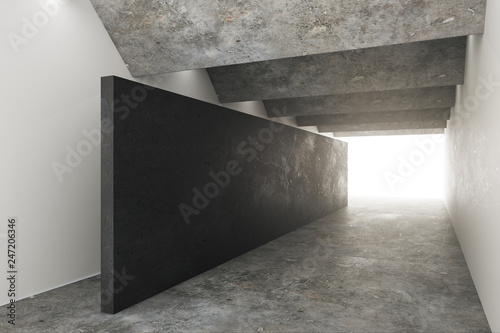 Light concrete interior