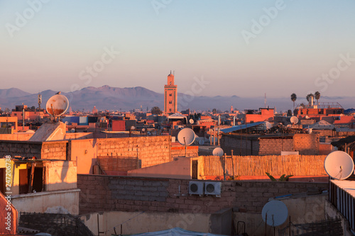 Aerial panorama of Marrakesh