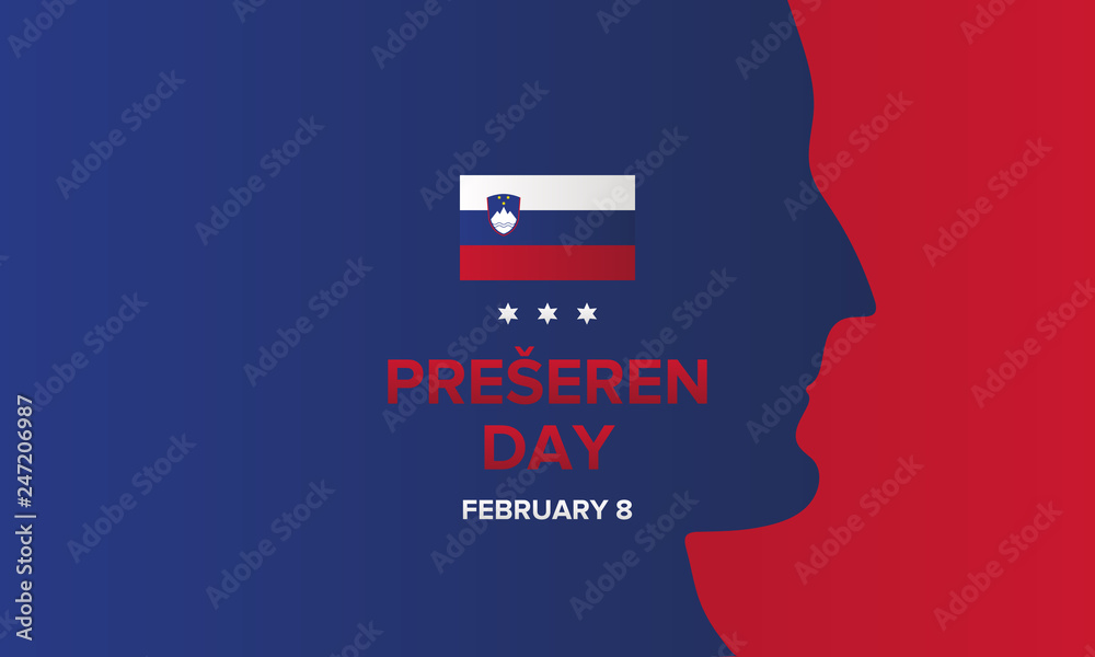 Preseren Day in Slovenia. Public national holiday in Slovenia