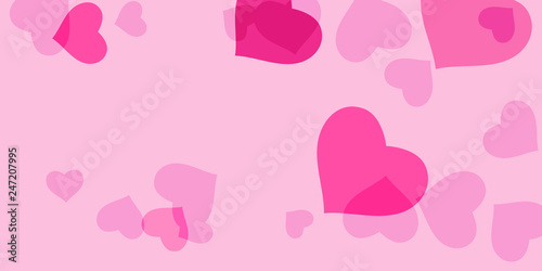 Pink heart confetti